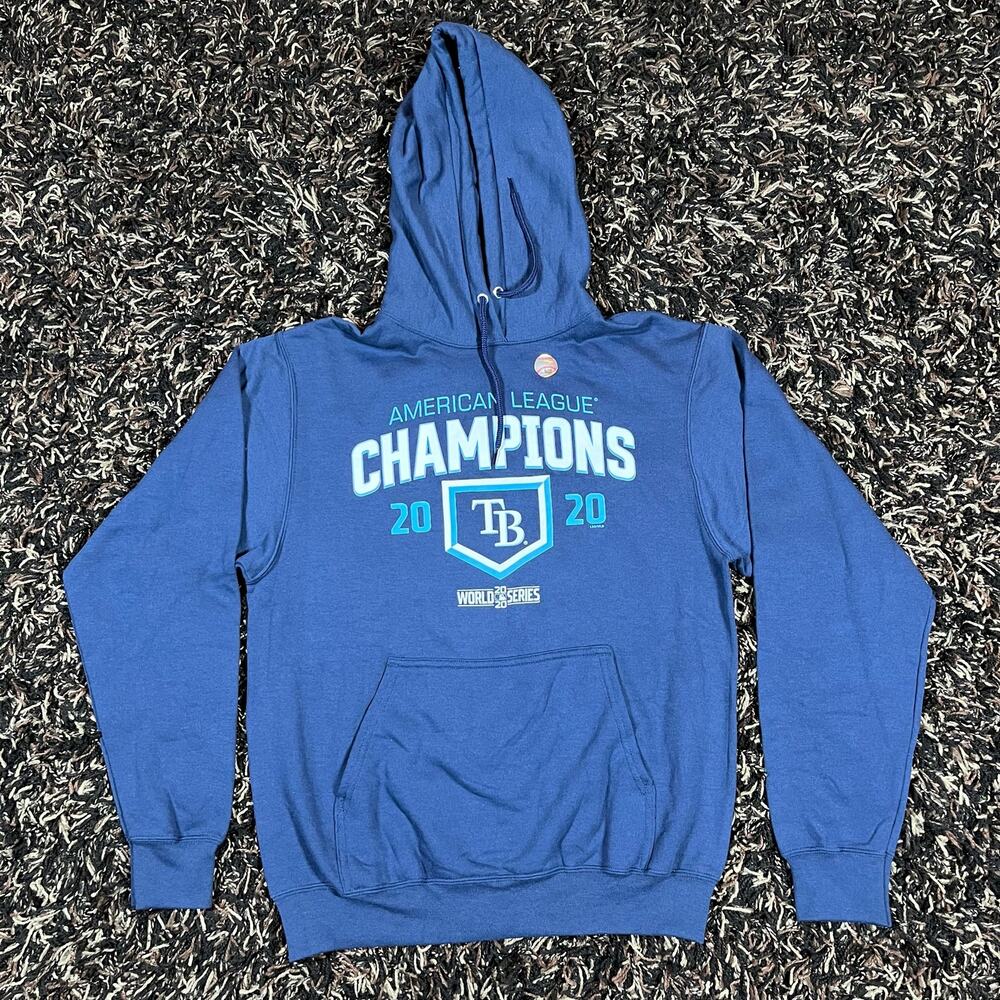 Tampa Bay 2020 World Series Champions‎ Rays Pullover Hoodie Navy Adult Sz S New